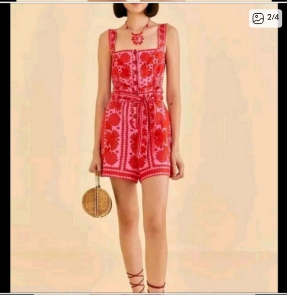 Farm Rio Red Romper - Picture 2 of 6